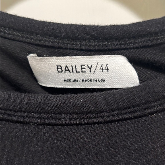 Bailey 44 Cuddle Up Black Blouson Fleece Sweatshirt Short Bodycon Dress SZ M - Picture 5 of 7